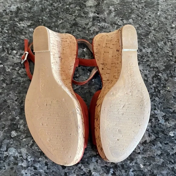 Charles By Charles David Red Open-Toe Sandals - Picture 6 of 6